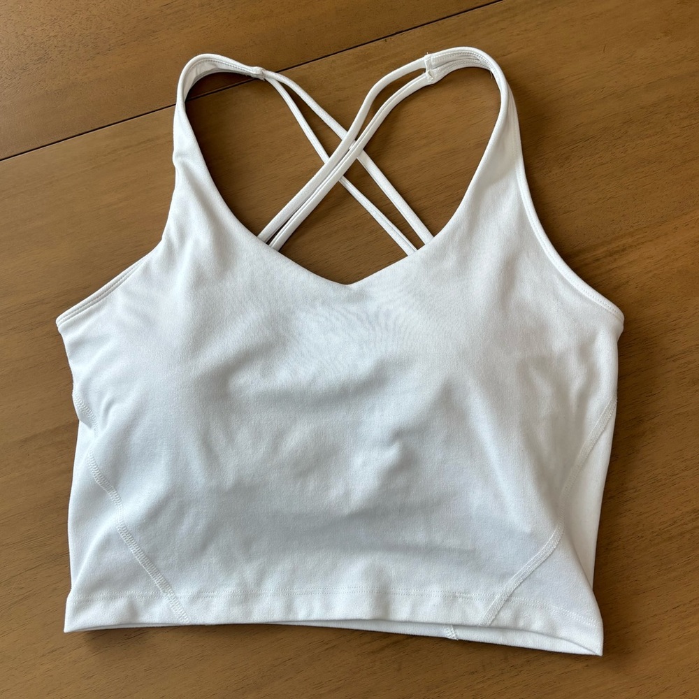 Hollister White Strappy Athletic Top